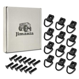 Utility Hook Hanging Hook [Matte Black x Jimny x Sienta 10 Series x Every Wagon x Freed] (M6 x 25 mm x Dedicated Screws x 12 Piece Set x Universal Wall Hanging Hook) [Jimania] (Square Type)