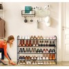 KIMBORA 4 Tier Long Shoe Rack for Closet, Wide Shoe