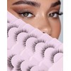 Onlyall Natural Lashes Wispy Lashes Natural Look 7 Pairs D1
