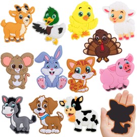 XIMISHOP 12PCS Animal Fridge Magnets for Toddlers，Cute Cartoon Farm Animals Fridge Refrigerator Magnet for Baby Toddlers Montessori Educational Fridge Magnets