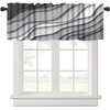 Geometric Curtain Valance for Windows Gray Modern Rod Pocket Valance