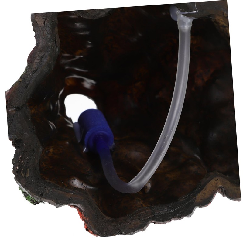 KONTONTY Lifelike Volcano Air-Stone Fish Tank Resin Decor Unique Aquarium