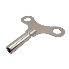 KD89 Nickel-Plated Steel Butterfly Type Winding Key for Clocks, Clocks, Old or Modern, Chimes, Music Box, Mantel Clocks, Comtoise, Ox's Eye (No. 9 = 4.5 mm)
