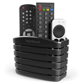 TotalMount Remote Control Holder – Premium Quality and Extra Stable to Place Near Your TV, Bed, or Table (Medium – Fits Three Remotes, Premium Black)