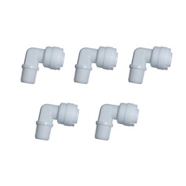 YZM Quick Connect fittings RO Water Filters (5pack, Elbow, 1/8" Male x 1/4" OD tube)