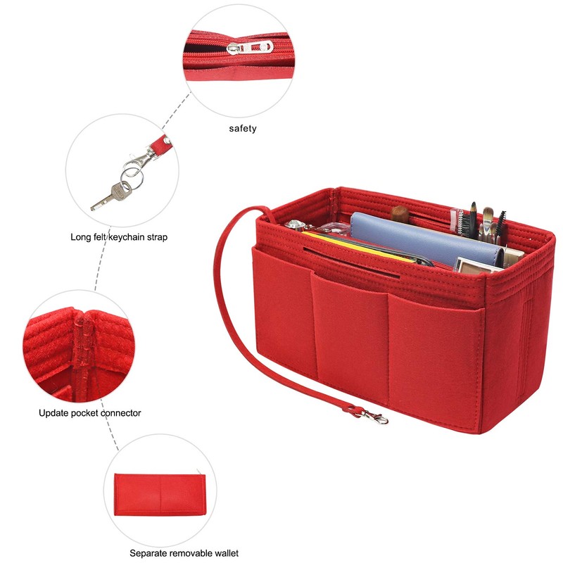 Soyizom Felt Handbag Organiser Insert Bag in Bag Organiser Insert