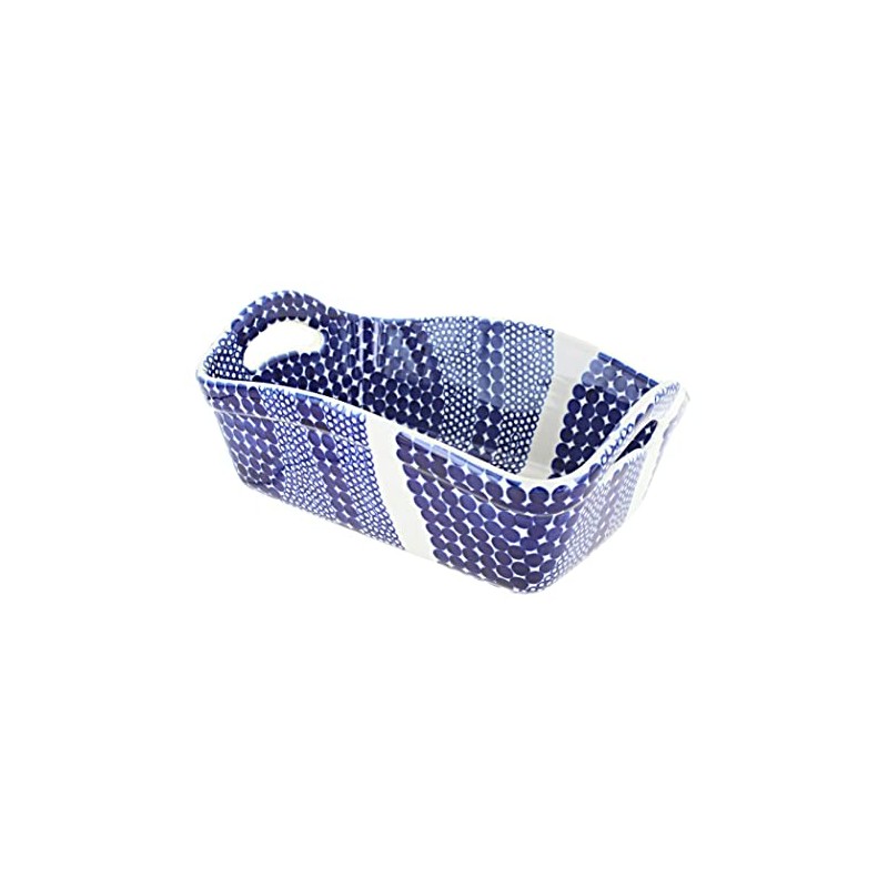 Blue Rose Polish Pottery Zara Basket With Handles