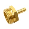 Uenede 2PCS Brass 1/4" Barb x 3/4"GHT Male Garden Hose