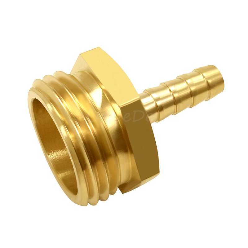 Uenede 2PCS Brass 1/4" Barb x 3/4"GHT Male Garden Hose