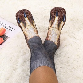 Tiaronics 3D Socks Unisex Adult Animal Paw Crew Socks - Sublimated Print (Eagle)