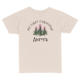 First Christmas Aurora Toddler Kids T-Shirt 5T Natural