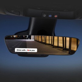 3Pcs I Love You Drive Safe Mirror Sticker,Car Stickers Self-Adhesive Drive Safe I Love You,Car Decor for Women Stickers Rearview Mirror Car Decals Waterproof