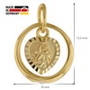 trendor Taufring mit Engelherz Gold 333 an goldplattierter Silberkette 39455-40