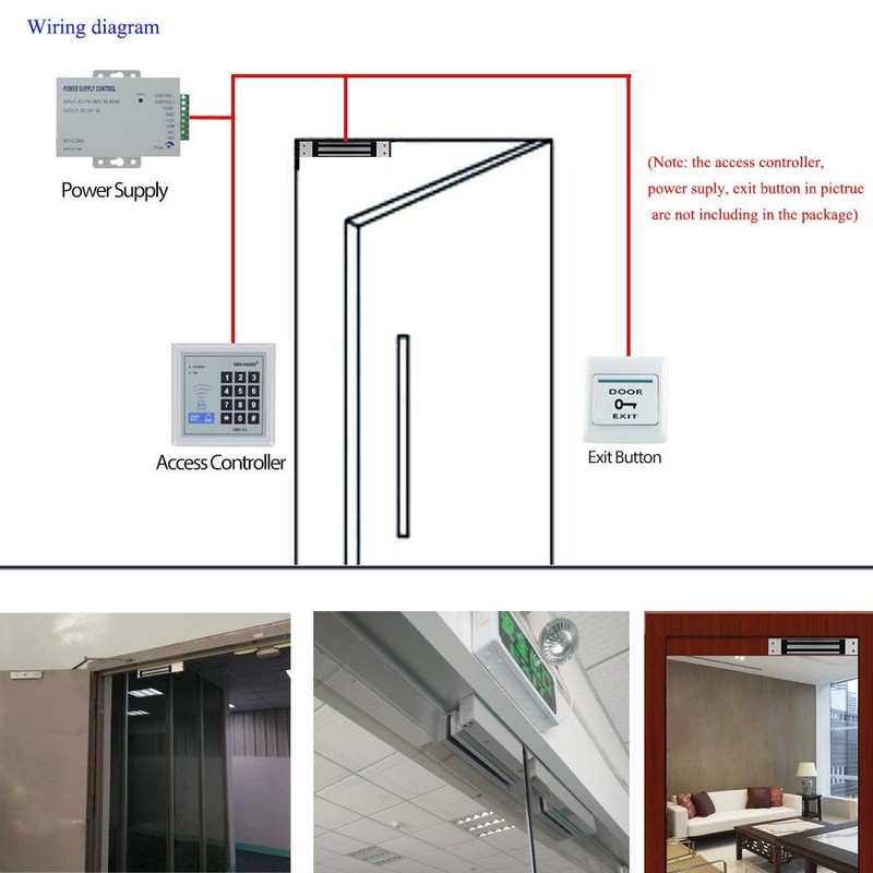 Electric Magnetic Lock 180KG 350LBS Holding Force Electromagnet Lock 12V