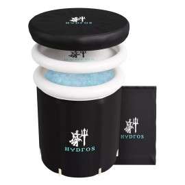 Hydros Portable Ice Bath Tub Insulated 3 Layers 320L Capacity 29.5" Diameter New