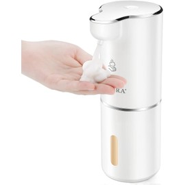 Secura Foaming Soap Dispenser, 10oz/300ml Touchless Automatic Soap Dispenser with Adjustable Volume Control, Rechargeable Hands Free Soap Dispenser for Kitchen, Bathroom White