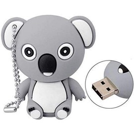 Ulticool - Koala Bear 64 GB - USB - 3.0 High Speed - Flash Pen Drive 128GB - Memory Stick Data Storage - Memory Stick - Grey