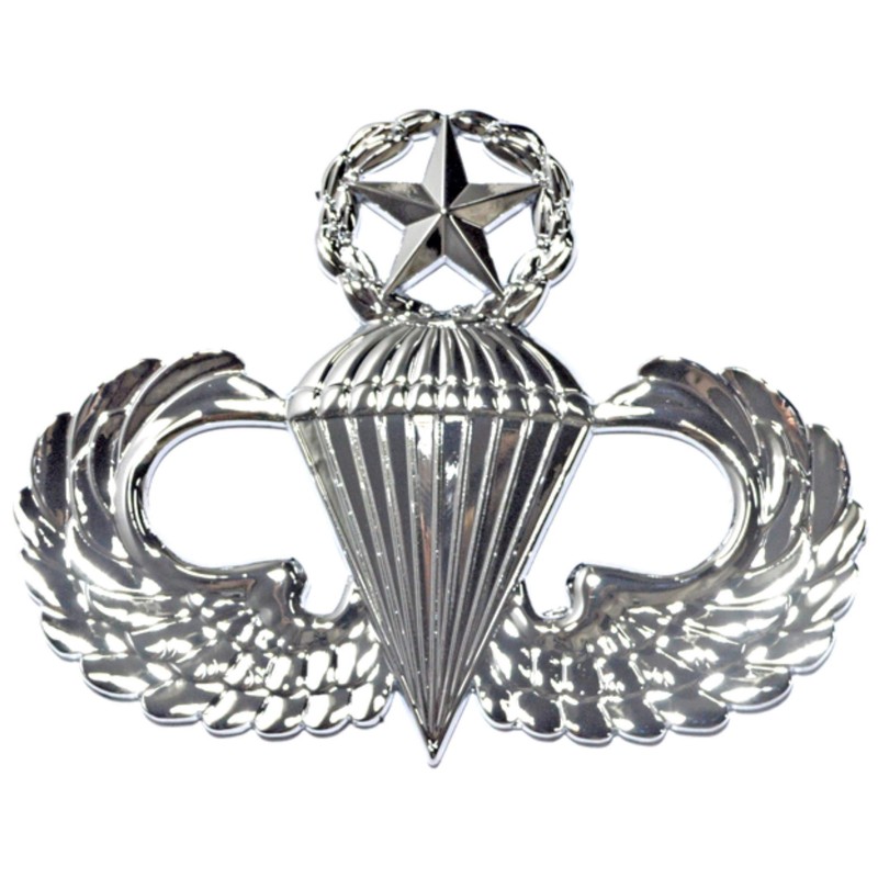 Army Master Parachutist Metal Decal Auto Emblem