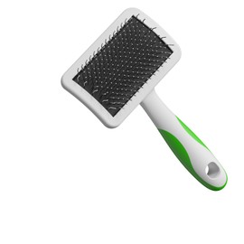 Andis 68565 Stainless-Steel Slicker Brush for Dogs and Cats - Durable and Lightweight Grooming Tool for All Breeds and Fur Lengths, Reduces Shedding and Promotes Hair Growth - Medium, Green