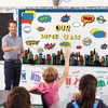 FYSUIMU 52Pcs Super Themed Hero Bulletin Board Decoration Set Cityscape
