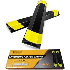 Heavy Duty Parking Aid for Garage, 18" Car Parking Stopper for Garage 2 Pack, Parking Aids Protects Car, Parking Stopper Easy to Install 2 Packs 18" L (2 Pack 18" L x 1.25H)