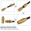 Xastro 4PCS Air Hose Repair Fitting, Brass Pneumatic Fitting For