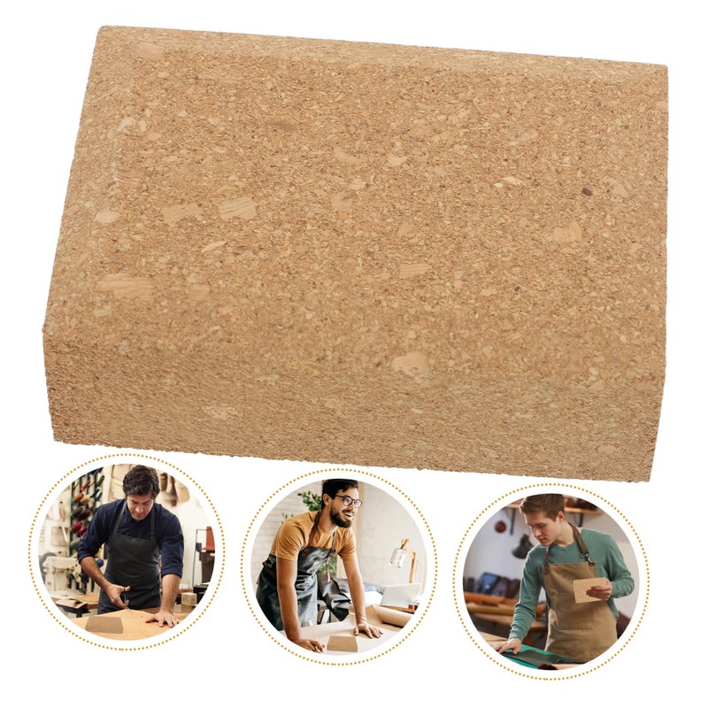 Operitacx Wooden Sandpaper Retainer Sandpaper Sanding Block Cork Backing Board