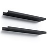 Boswillon Long Floating Shelves, 2 Set Modern Black Wall Shelf