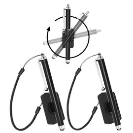 DearJapan Bike Touch Pen Rotatable Coil Strap Cord Holder Set of 2 (Double Sided Tape)