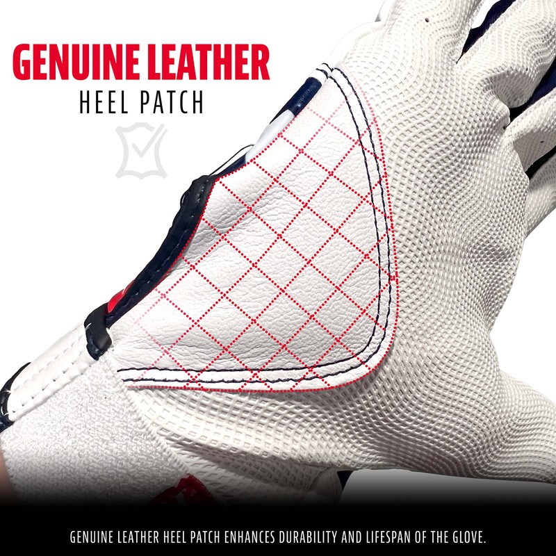 Franklin Sports Digitek Batting Glove Pair - USA - Adult