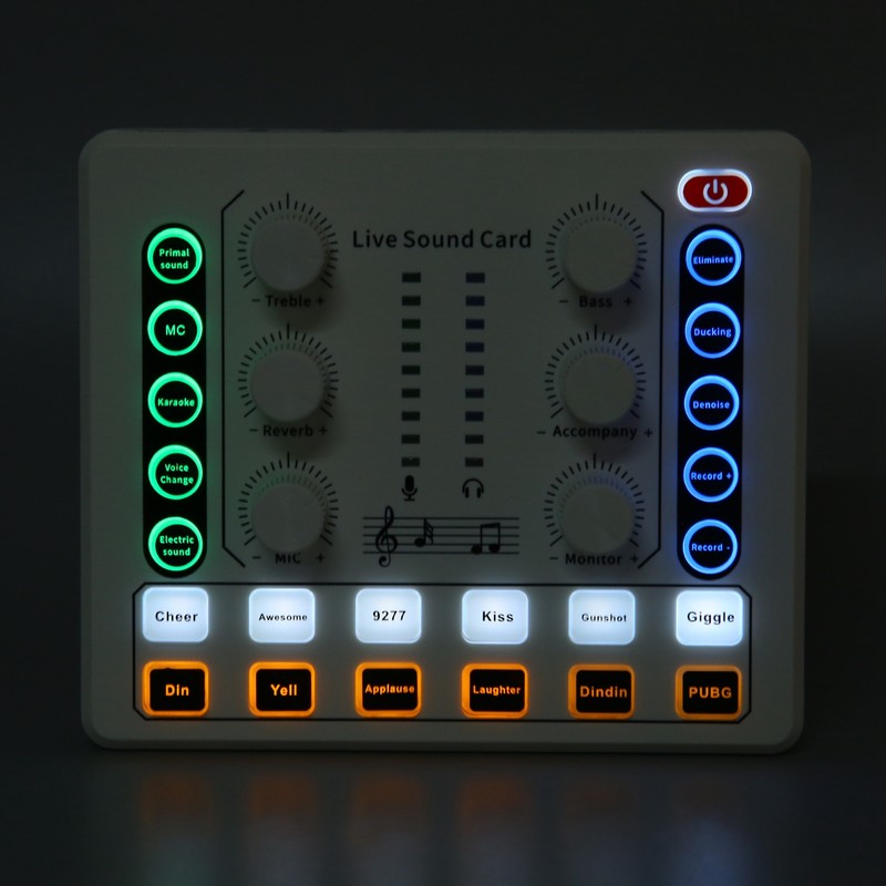 Live Sound Card Multiple Sound Effects Voice Changing Mini Sound