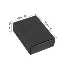 PATIKIL 4"x3"x1" Paper Soap Box, 30 Pack Homemade Soap Boxes Rectangle Presents Packaging Boxes for Birthday Christmas DIY Craft, Black