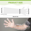 50pcs Disposable Long Plastic Gloves Full Arm Long Sleeve Gloves