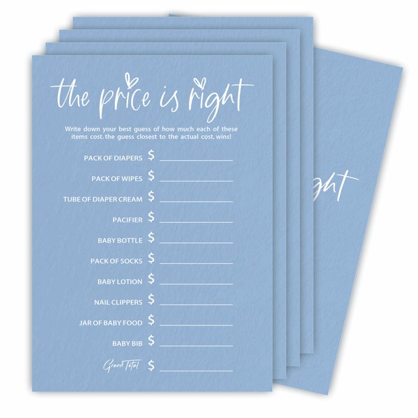 The Price Is Right Baby Shower Game Set - Minimalism
