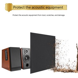 Mesh Speaker Cloth, 1.7 m x 0.5 m/67 x 20 in Dustproof, Protective Speaker, Grill Cloth, Stereo Gille Fabric Speaker Cloth for Large Speakers, Stage Speaker (Black)