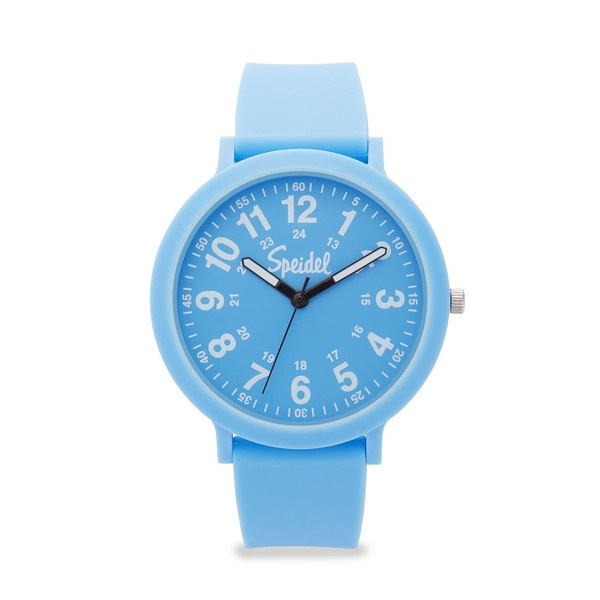 Speidel Eco Color Pop - Reloj de plástico reciclable con correa de silicona reciclada de 18 mm, Azul, 18 mm, Reloj Pop de color ecológico