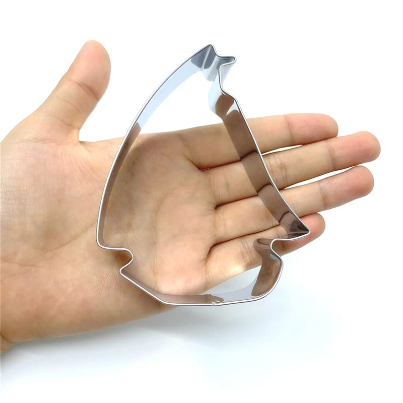 LILIAO Nautical Sailboat Cookie Cutter, 3.7", Biscuit Bread Sandwich Cutters,