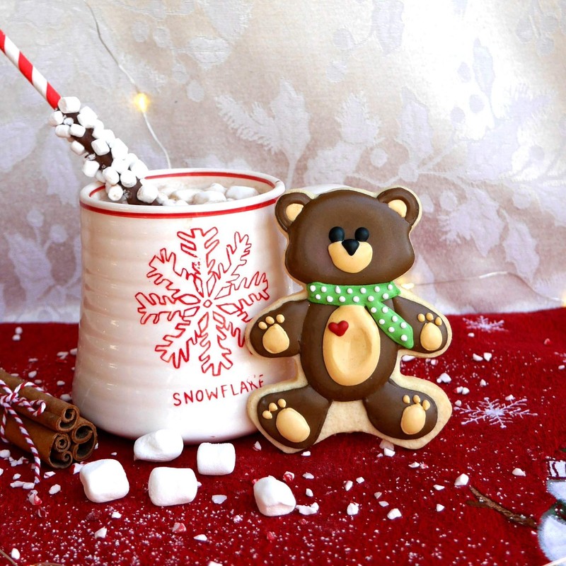 Sweet Cookie Crumbs Teddy Bear Cookie Cutter, Stainless Steel, Dishwasher