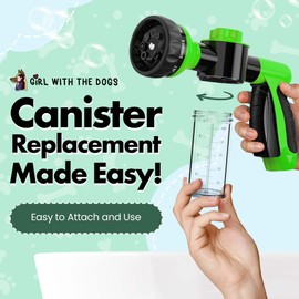 Girl With The Dogs Soap Dispensing Canister Replacement 3.5oz/100ml for Pet Wash Sprayer Nozzle for Dog Wash, Dog Shower, Dog Soap & Bathing Supplies