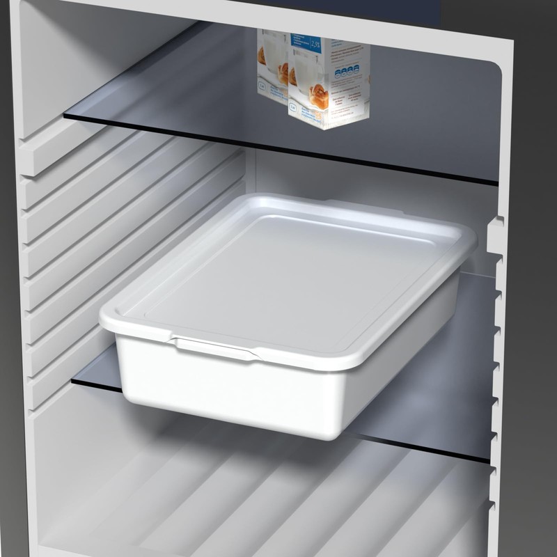 Morcte 3-Pack Commercial Dough Proofing Box Tray with 3 Lids,