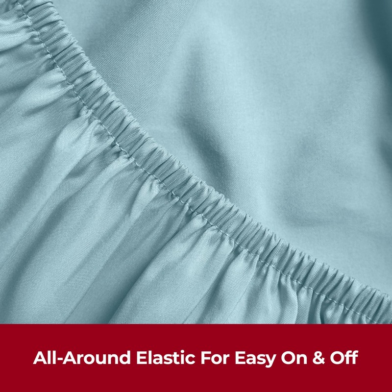 Mellanni King Size Fitted Sheets - All Around Elastic Bed
