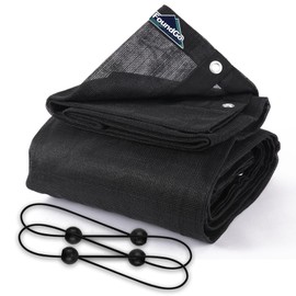 FoundGo 8'X 10' Dump Trailer Tarp Kit, Heavy Duty Dump Trailer Tarps Mesh Tarp with Grommets, Air Flow Trailer Replacement Tarp for Dump Truck Bed Cover, with 2 Pockets fit Dump Truck System