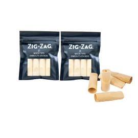 Zig-Zag Wood Tips - Mouth Piece Filter - 2 Pack (10 tips total) - 2/5/12 Pack - Natural wood, Resealable Smellproof Bag, Clean Holder Tip. Qualité Supérieure since 1879