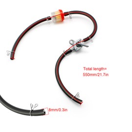 Petrol Hose 6 mm, TIANLIN Fuel Hose Set, Vacuum Hose Car, Fuel Hose, with Fuel Hose Clamp, Fuel Switch and Petrol Filter, Suitable for Motorcycles, Cars