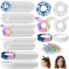 120PCS White Cotton Scrunchies Set for Tie Dye, Includes Scrunchies