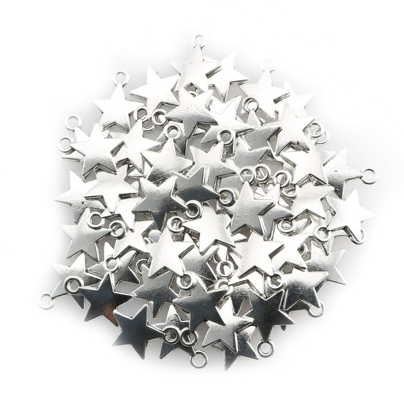 JCBIZ 60 piezas de colgante de estrella de cinco puntas