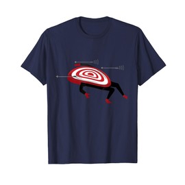 Tiro con il tiro con l'arco e freccia divertente Bullseye Maglietta