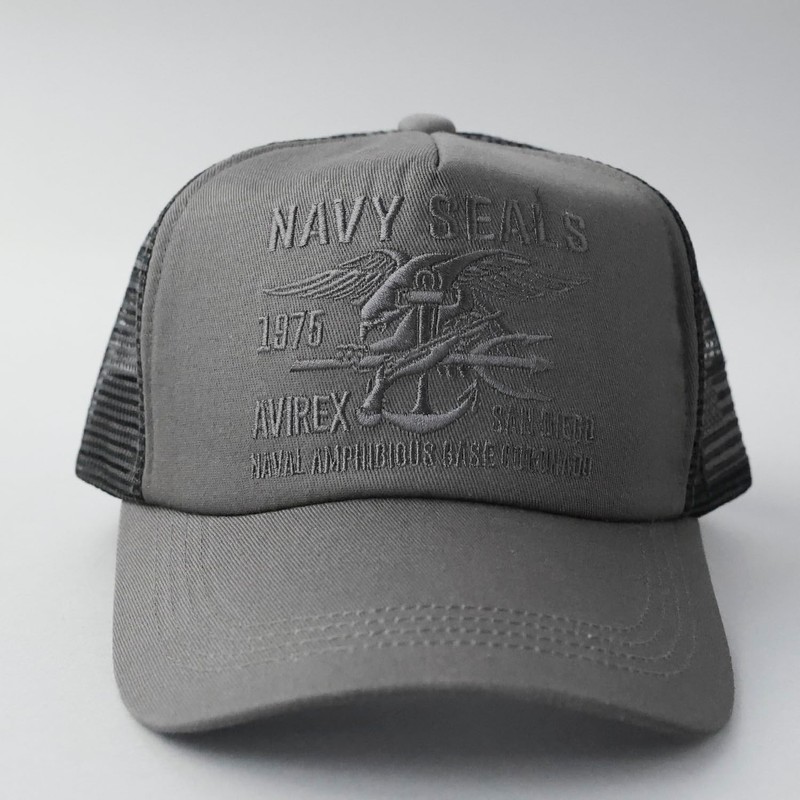 Avirex Men's Mesh Cap, Two Sizes Available, Standard, Military, XL,