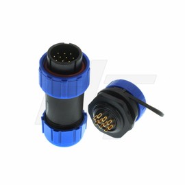 HangTon HE21 10 Pin Circular Connector Waterproof Aviation Cable Plug & Panel Mount Socket for LED Power Marine Equipment