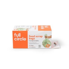 Full Circle Fresh Air Bolsas de Basura compostables, Regular, 25 Bags, 1